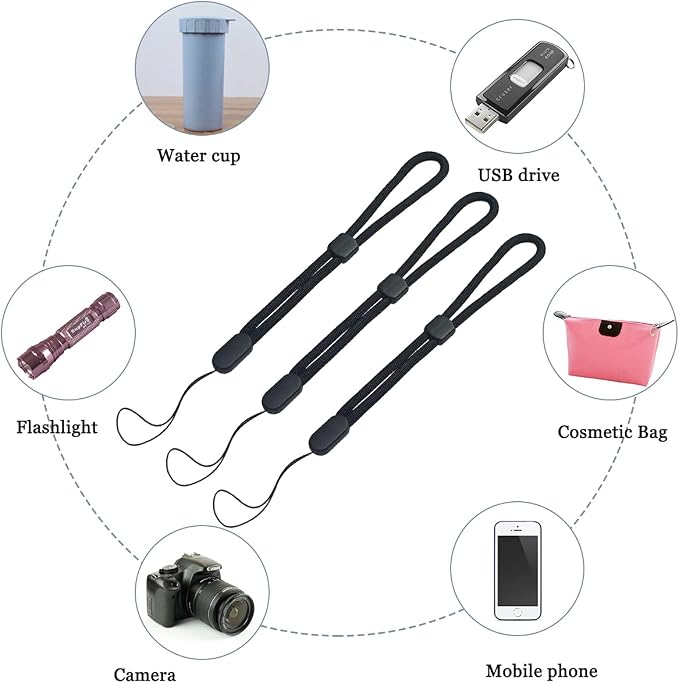 yuntop 5PCS Wrist lanyard, 7.8 inch Hand Wrist Strap Lanyard, Adjustable Nylon - Image 4