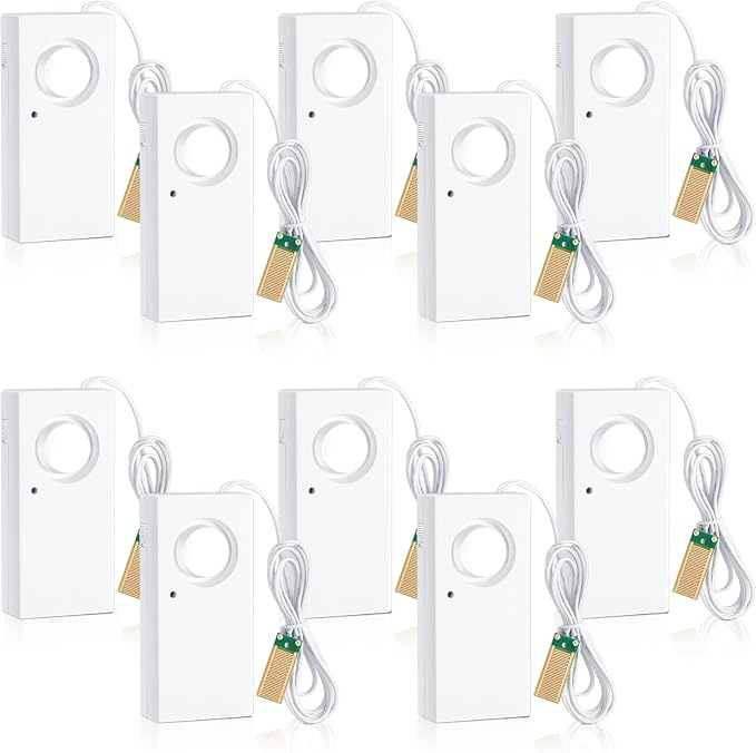 Hoteam 10 Pcs Water Sensor Alarm Leak Detector 120db Water Leak Alarm 9v - Image 7