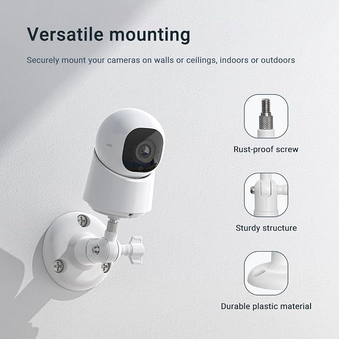Holicfun 360° Adjustable Indoor/Outdoor Security Camera Wall Mount - Image 2