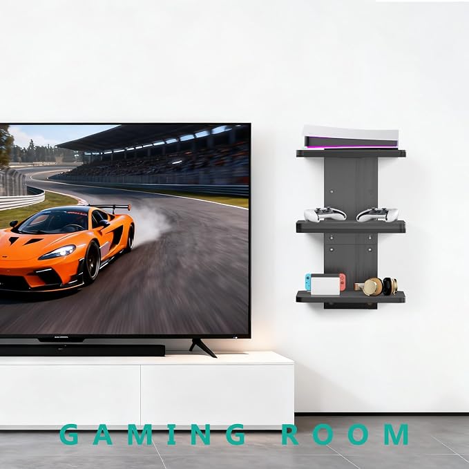 WALI Floating TV Shelf, 3 Tier Projector Shelf - Image 6