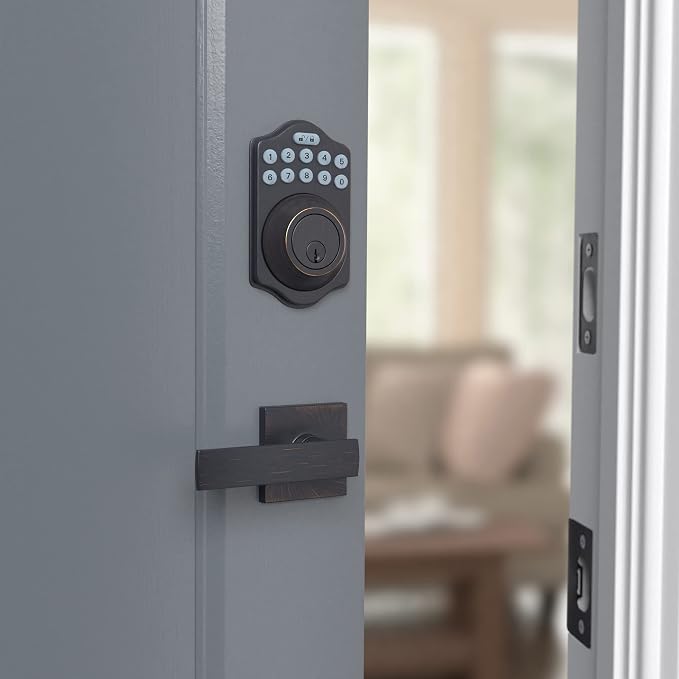 Amazon Basics Traditional Electronic Keypad, Keyless Entry Door Lock Deadbolt - Image 6