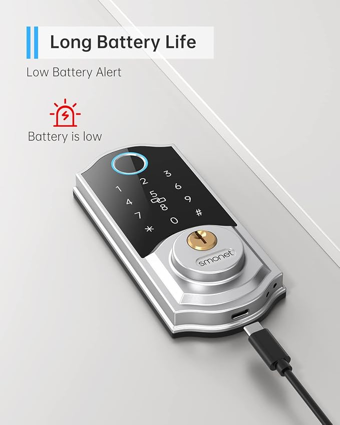 Smart Front Door Lock Set: SMONET Keyless Entry Door Lock - Image 9