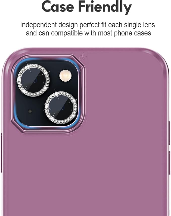 for iPhone 14 / iPhone 14 Plus Camera Lens Protector Bling, 9H Hardness - Image 6