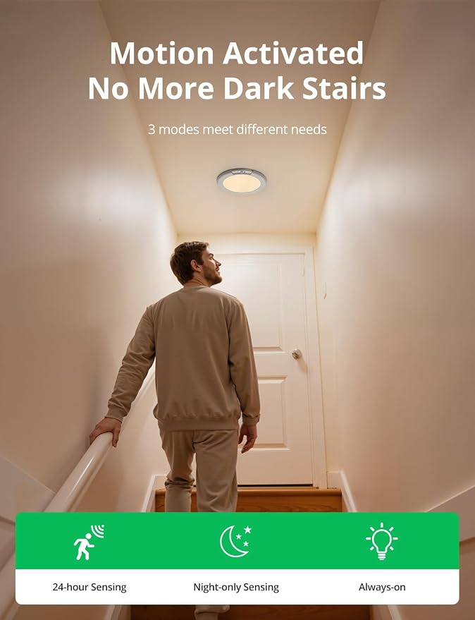 Bojim Wireless Waterproof Shower Light Rechargeable Motion Sensor Closet - Image 5