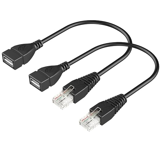 2 Pcs USB to RJ45 8p4c Ethernet Converter, Gigabit Ethernet Extension Cable by SYGGDERS