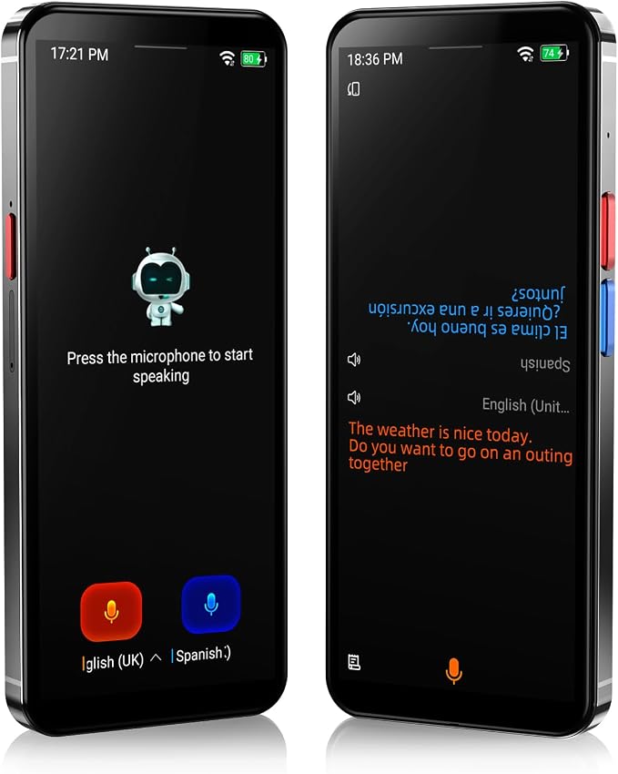 Language Translator Device, Upgraded 5.5" High-end Metal Frame Ai Translator No by FICALLO