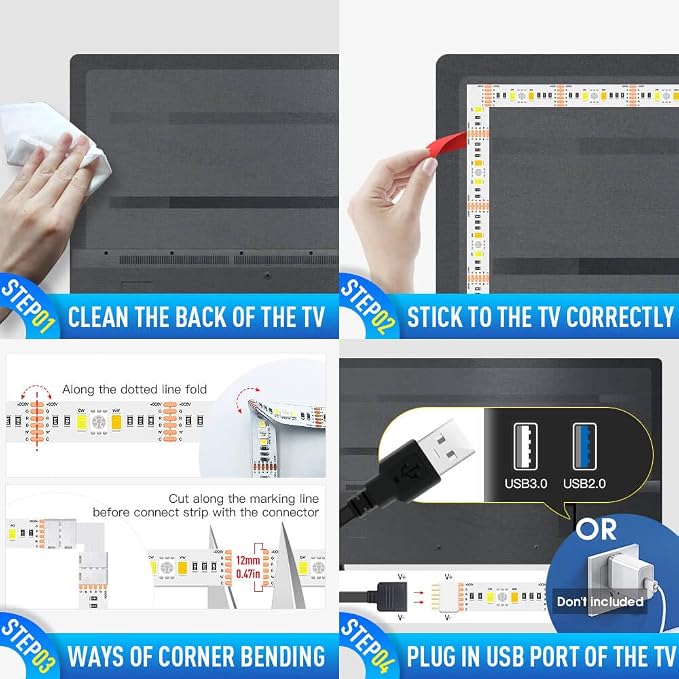 GIDERWEL Smart ZigBee 3.0 USB LED Strip Light RGBWW Kit Work - Image 6