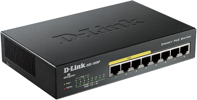 D-Link 8-Port Gigabit Unmanaged PoE+ Ethernet Switch, - Image 8