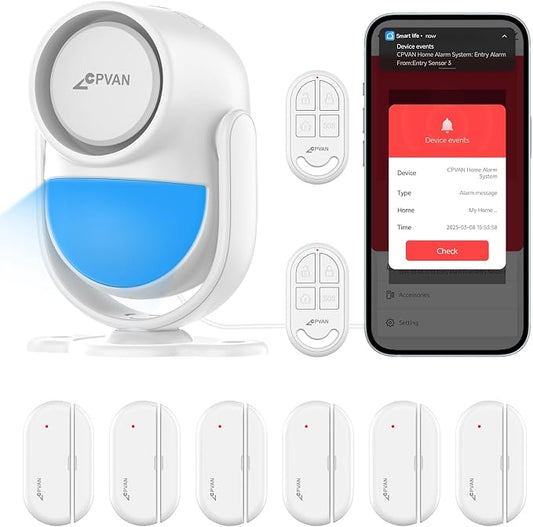 CPVAN Home Alarm System with PIR Motion Sensor, WiFi Wireless DIY Smart by CPVAN
