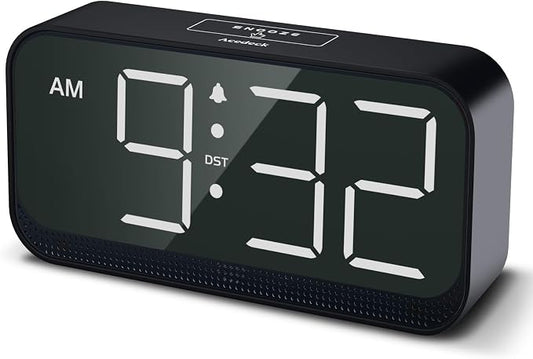 Acedeck Battery Operated Digital Clock: Cordless Small Alarm Clock by Acedeck