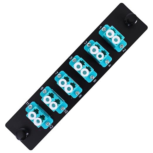 6 Duplex 12 Core LC Adapters LGX Footprint OM3 Fiber Patch Panel Loaded 12 by ProfessionalFiberNetworkDevicemanufacturer