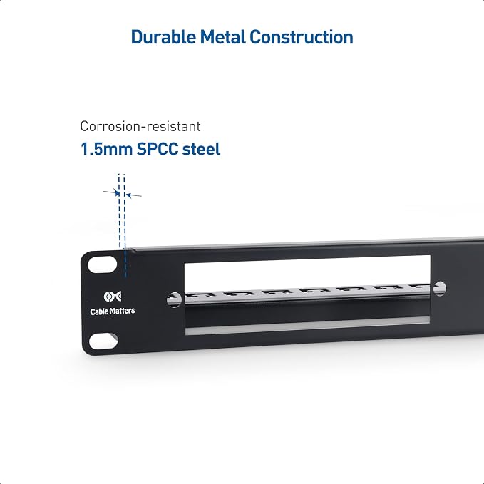 Cable Matters Rackmount 1U 19” Blank Fiber Patch Panel - Image 3