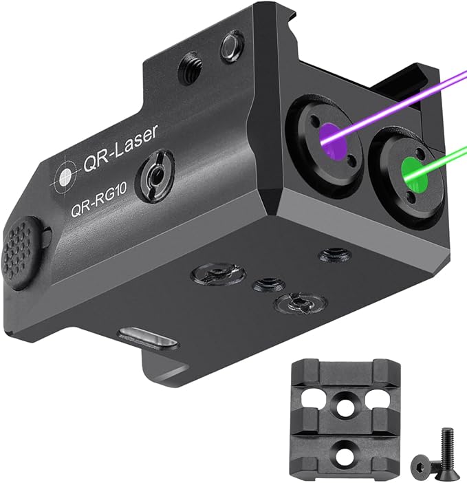 Red Green Purple Blue Laser Light Combo, 800 Lumens Tactical Flashlight Laser by QR-LaserOfficial