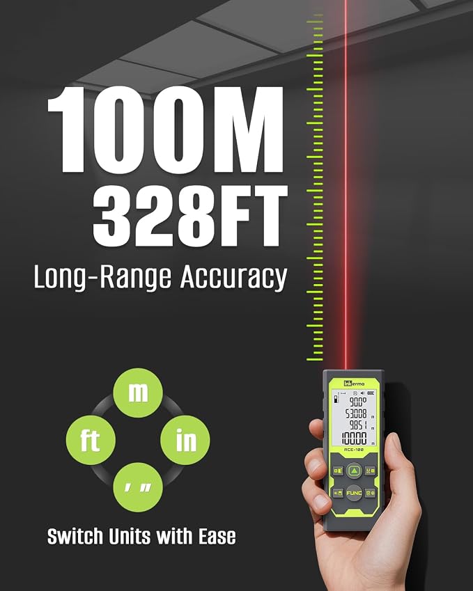 Laser Measure, Inkerma Laser Measurement Tool, Laser Distance Meter - Image 2