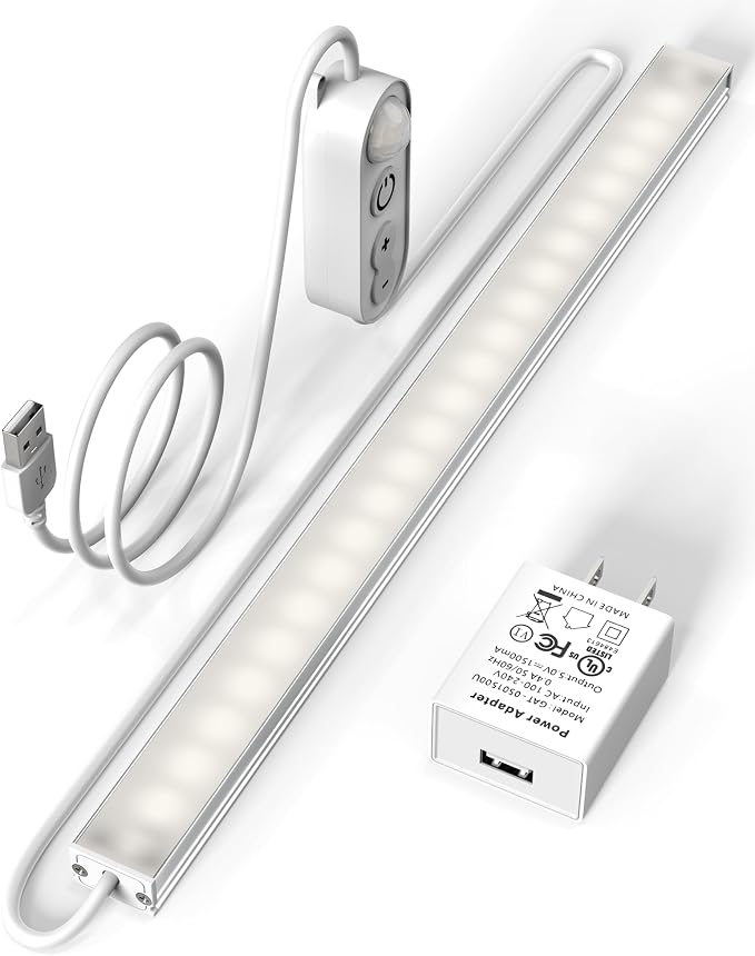 ASOKO Motion Sensor Dimmable Led Under Cabinet Lighting, 12 inches Plug in Led by ASOKO