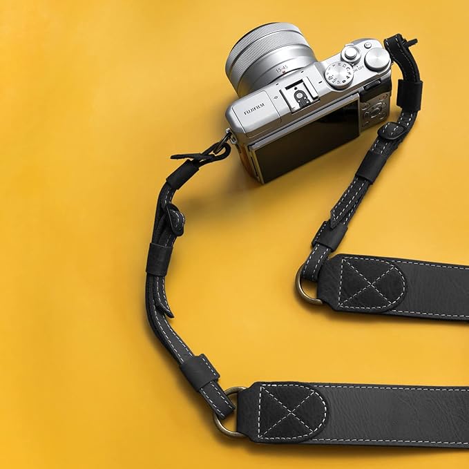 MegaGear Sierra Genuine Full-Grain Leather Camera Strap — Vintage Shoulder & - Image 2