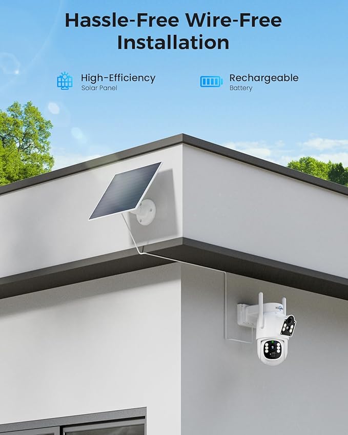 Hiseeu 4MP Dual Lens Wireless Solar Camera Outdoor - Image 5