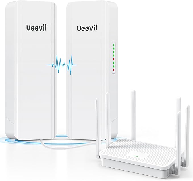 UeeVii Dual-Band Wireless Bridge Router Kit | 2.4G 5.8G WiFi Bridge | 5KM Point by UeeVii