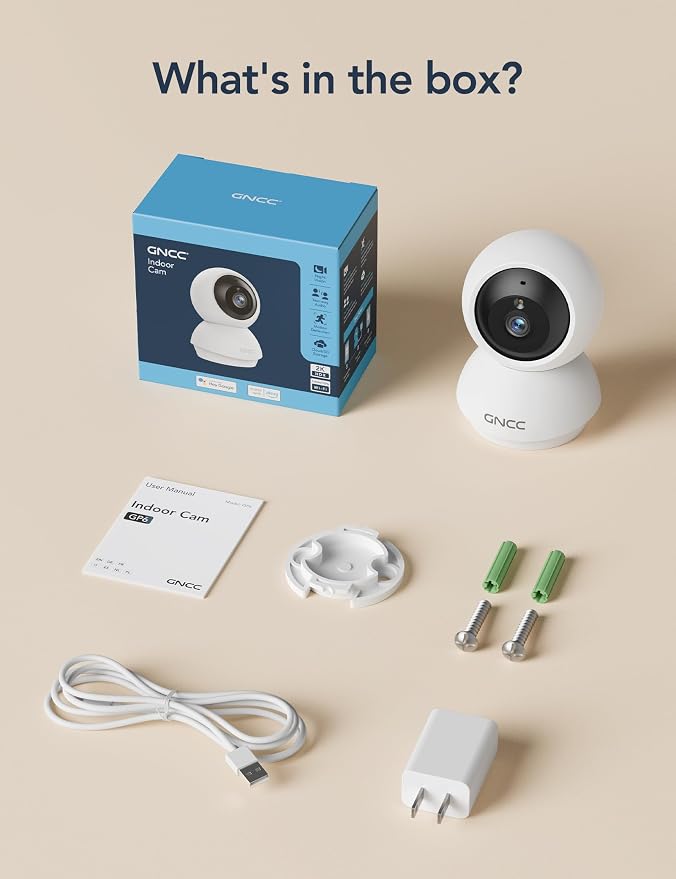 GNCC 2K Cameras for Home Security, Indoor Pan/Tilt Security Camera for Baby - Image 7