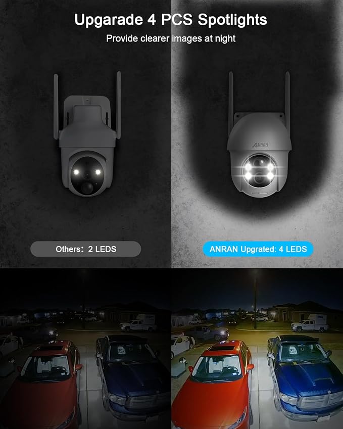 ANRAN 2K Security Camera Wireless Outdoor, Solar Outdoor Camera - Image 2