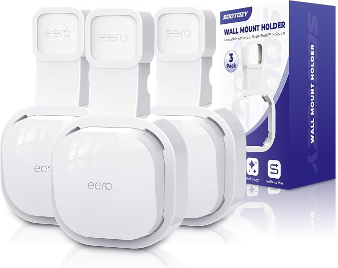 Wall Mount Holder for eero 6 and for eero 6+ Router Mesh Wi-Fi System – No by Sootozy
