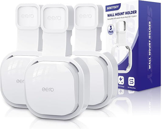 Wall Mount Holder for eero 6 and for eero 6+ Router Mesh Wi-Fi System – No by Sootozy
