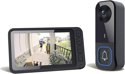 TKMARS Doorbell Camera Wireless No Subscription Video Doorbell, Real-time by TKMARS