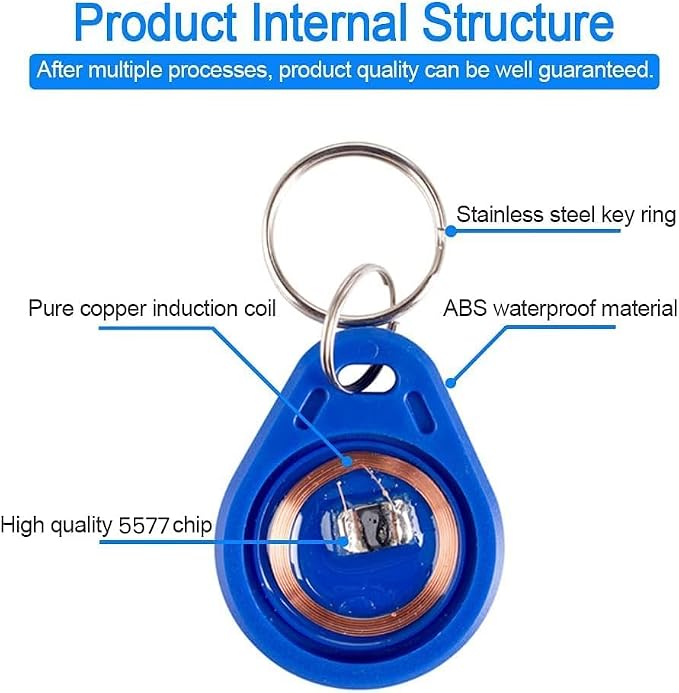 10PCS T5577 Waterproof Intelligent Access Control Non-Contact NFC Keychain - Image 4
