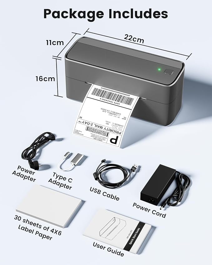 Phomemo Bluetooth Shipping Label Printer, 241BT 4X6 Wireless Thermal Printer - Image 7