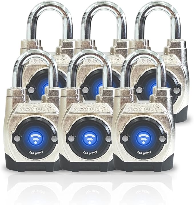 5th GEN Outdoor Smart Padlock – Keyless Bluetooth & NFC Lock, Durable by eGeeTouch