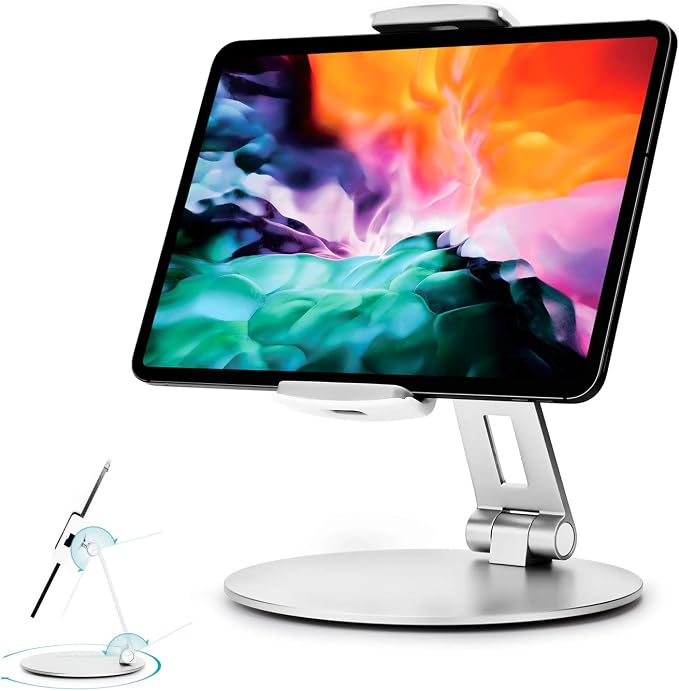 Stouchi Tablet Stand, 360°Tablet Swivel Base Holder, Adjustable Desk Mount Desk by Stouchi