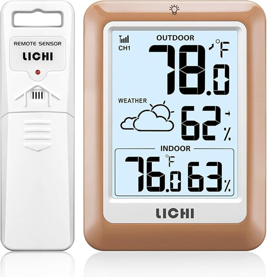 Indoor Outdoor Thermometer Wireless Weather Station, Internal External by Unknown