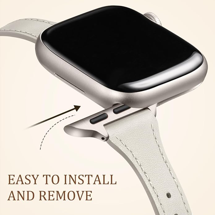 Charlam Slim Leather Band Compatible - Image 4