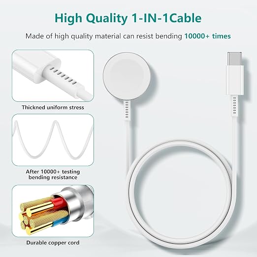 Upgraded Apple Watch Charger, Magnetic Fast Charger, USB C Charger Block Plug - Image 5