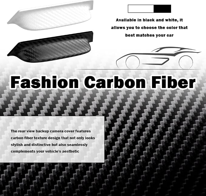 2PCS Backup Camera Rain Shield, Carbon Fiber Backup Camera - Image 4