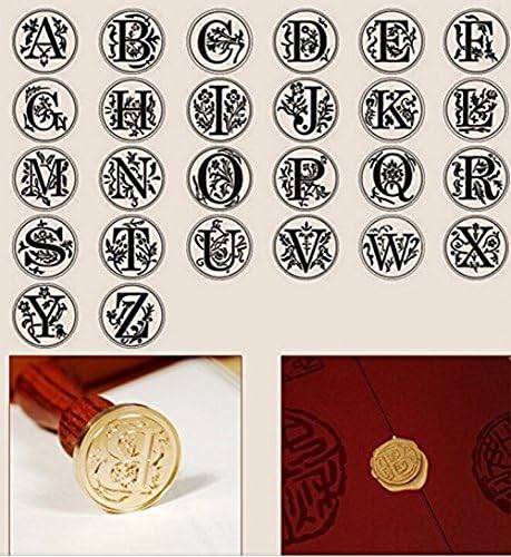 Vintage Alphabet Initial N Wax Seal Sealing Stamp Sealing Wax Sticks Spoon Wood Box Set Classical Old-fashioned Antique Alphabet Invitation Package Seal Wax Stamp Box Kit