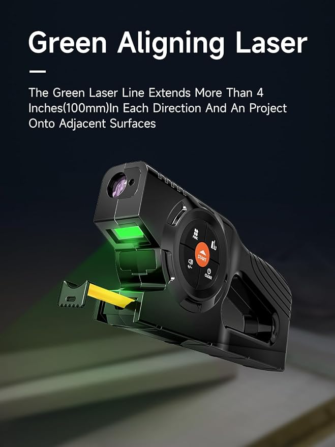 3-in-1 Digital Tape Measure, 196Ft Laser Measurement Tool & Auto Lock Tape - Image 5