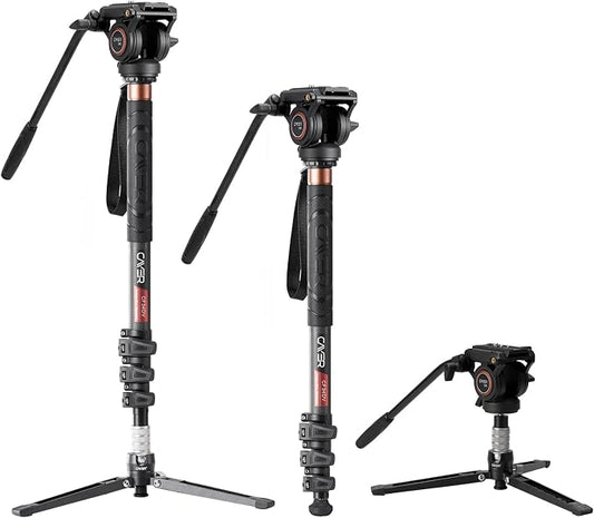 Cayer Monopod Camera Stand, Carbon Fiber Telescopic Monopods Kit by Cayer