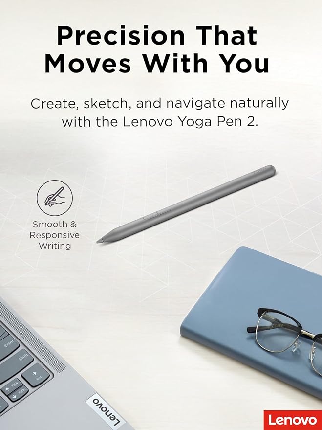 Lenovo Yoga Pen 2 with Magnetic Pen Case, AES 3.0 Stylus with 8192 Pressure - Image 2