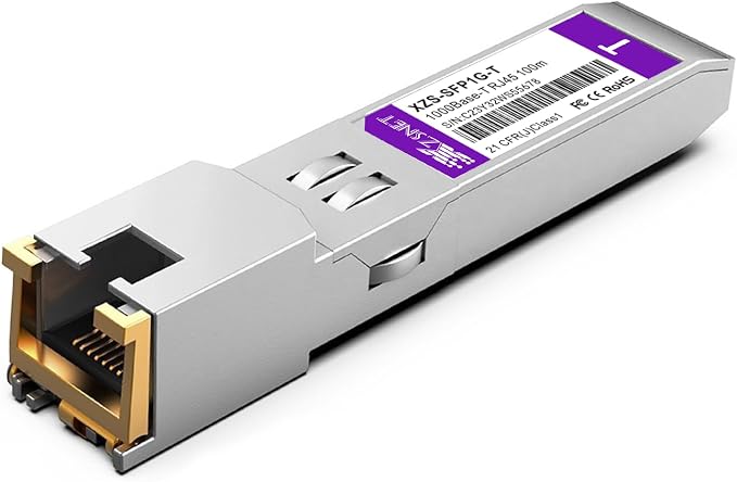 1000BASE-T SFP Transceiver, SFP to RJ45, 1.25G Copper SFP to Ethernet Module by XZSNET