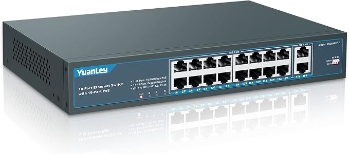 YuanLey 16 Port PoE Switch by YuanLey