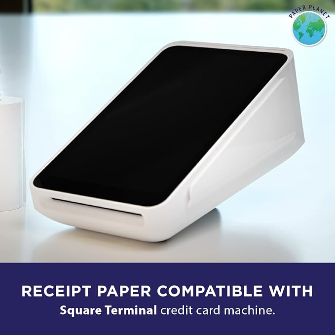 Thermal Receipt Printer Paper for Square Terminal by Paper Planet | 30 Rolls | - Image 3