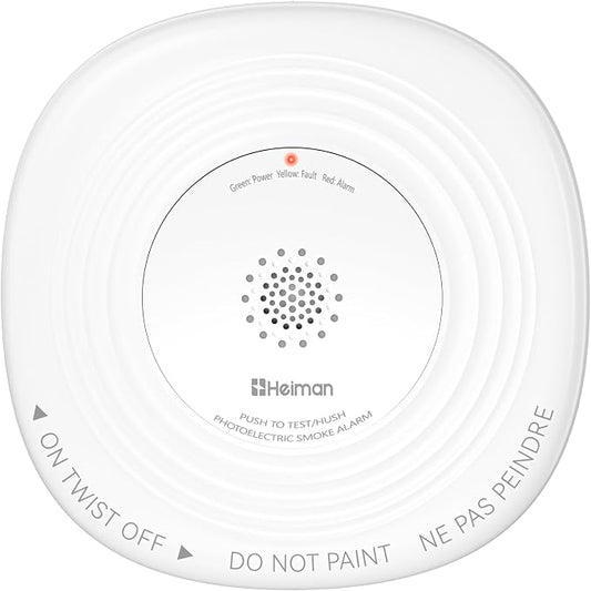 Heiman Smoke Detector 10-Year Sealed Battery Powered, UL 217 10th Certified by HEIMAN