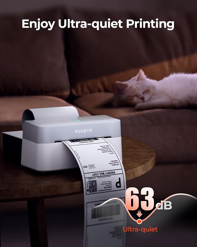 MUNBYN Bluetooth Thermal Label Printer RW403B, Wireless 4x6 Shipping Label - Image 5