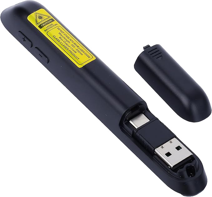 Wireless Presenter Remote with Green Light, Rechargeable PowerPoint Clicker - Image 6