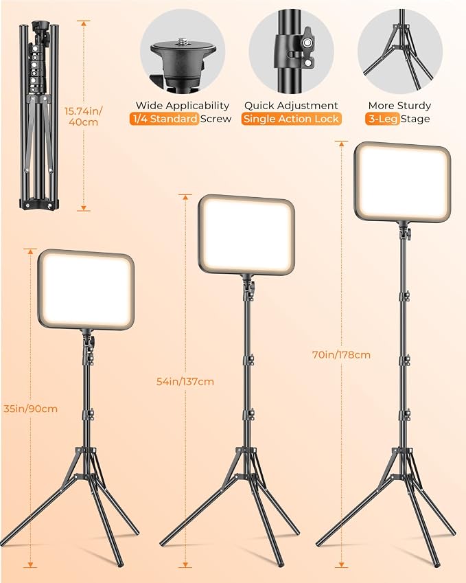 Torjim 11 Inch Video Light Kit for Creators-24W High Brightness Studio Lights - Image 6
