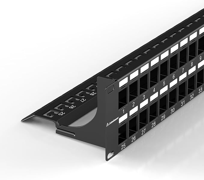 CableGeeker 2U 48 Port Keystone Patch Panel by CableGeeker