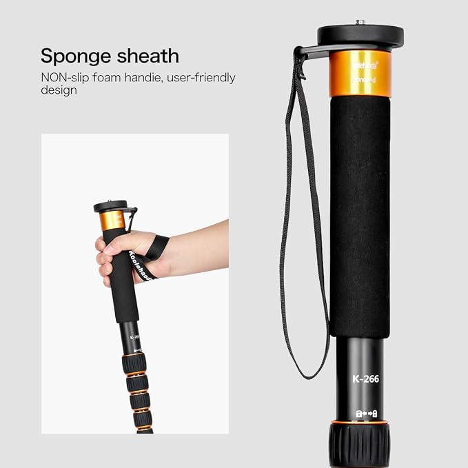 Koolehaoda 6-Section Monopod Compact Portable Photography Aluminum Alloy Unipod - Image 6