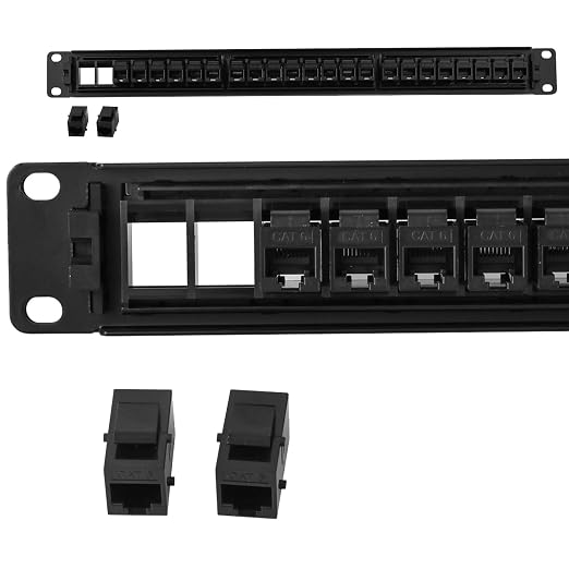 2 Packs 24-Port Cat6 Patch Panel - 10G Ready Rack-Mountable 1U Network Panel - Image 4