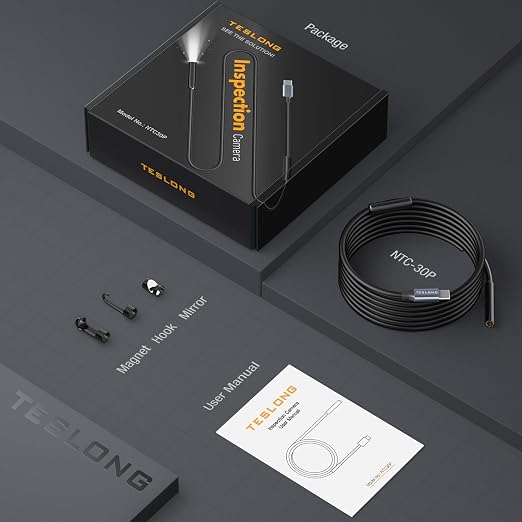 USB C Endoscope Camera with Light, Teslong Type-C Snake Borescope Camera with 8 - Image 9